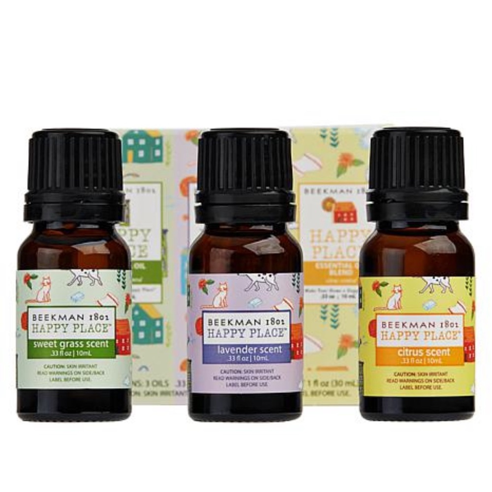 NWT Beekman 1802 Happy Place Citrus Sweet Grass Lavender Scents 3Piece Pack 10ml